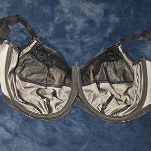 Goddess Size 36K Gray‎ Silver Black Underwire Bra